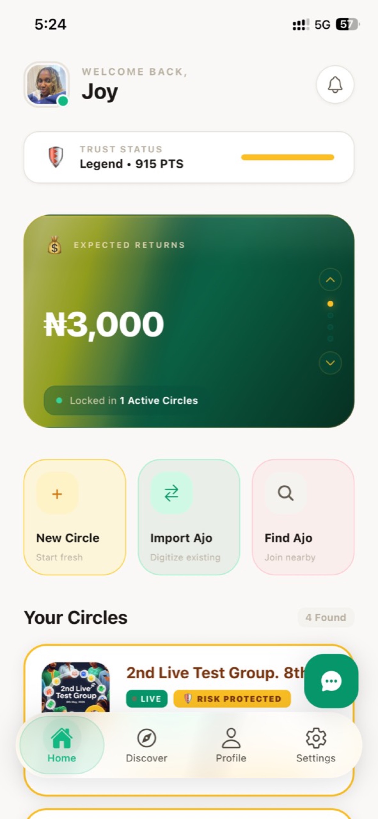 My Ajo App dashboard preview